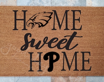 Home Sweet Home Sports Doormat / Custom Doormat / Welcome Mat / Personalized Doormat / Sports Doormat / Gift for Friend / Gift for Family