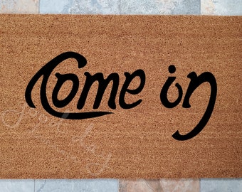 Come In Go Away Doormat: Fun Flip Coir Welcome Mat