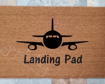 Planes Welcome Mat / Aircraft Door Mat / Airplane Welcome Mat / Custom Doormat / Plane Decorations / Unique Door Mat / Plane Home Doormat