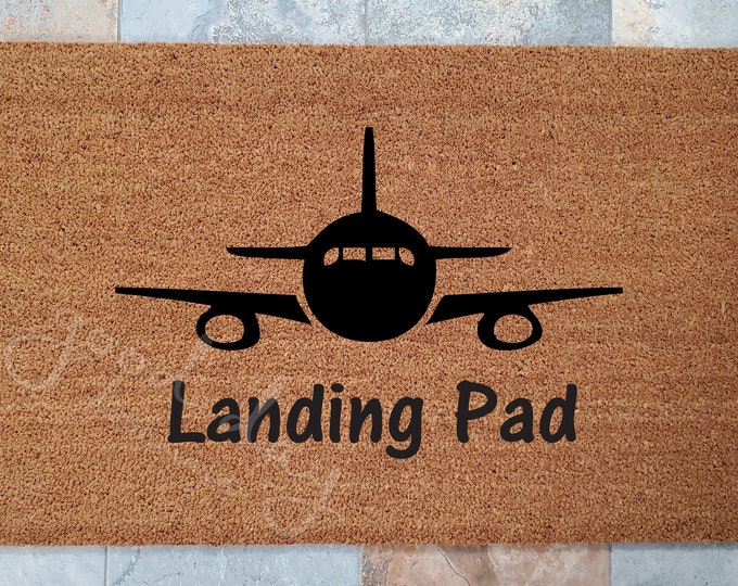 Planes Welcome Mat / Aircraft Door Mat / Airplane Welcome Mat / Custom Doormat / Plane Decorations / Unique Door Mat / Plane Home Doormat