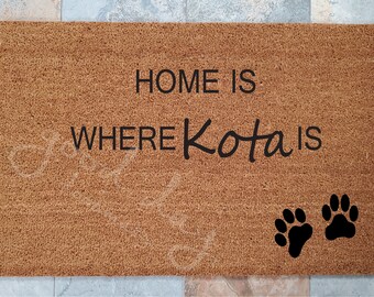 Pet Lover Welcome Mat - Fur Baby - Family Pet - Pet Lover - Dog  / Cat Decorations - Personalized Door Mat - Welcome Mat - Gift Ideas
