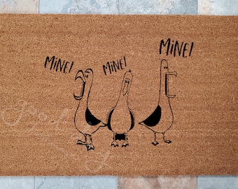 Mine Mine Seagull Doormat / Finding Nemo Welcome Mat / Custom Doormat / Personalized Doormat / Fun Home Decor / Unique Door Mats