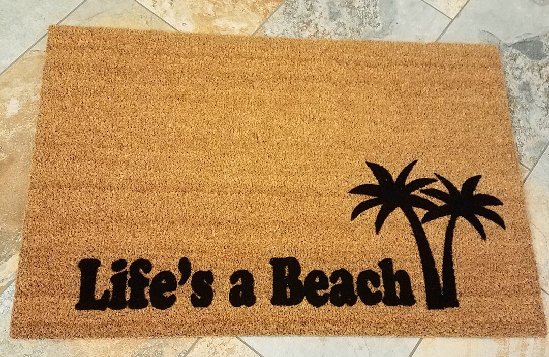 Lifes a Beach Doormat / Mat / Summer Door Mat / Cute Etsy