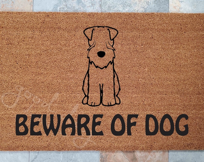 Beware of Dog Doormat / Welcome Mat / Dog Lovers / Custom / Handmade / Dog Gift Ideas /My Pet