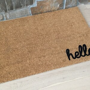 Hello Doormat, Hello Welcome Mat, Custom Doormat, Hello Mat, Welcome Mat, Doormat, Greetings Doormat, Doormats, Housewarming Gift, Fun Gifts image 4