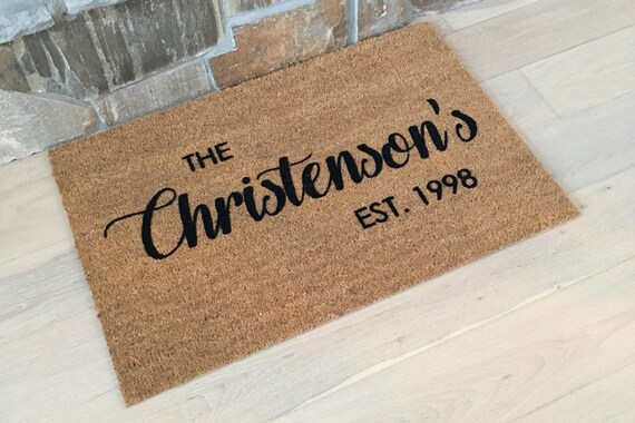 Doormats Welcome Mat Personalized Doormat Family Gift Ideas Custom Doormat Last Name Gift Custom Door Mat Gift Ideas Doormat