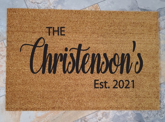 Home State Welcome Mat / Custom Doormat / Welcome Mat / Doormat / Family  Name Gift / Gift Ideas / Housewarming Gifts / Doormats