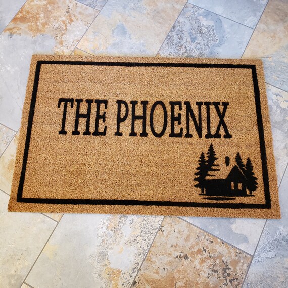 Cabin Door Mat Outdoors Home Decor Custom Doormat Unique Etsy