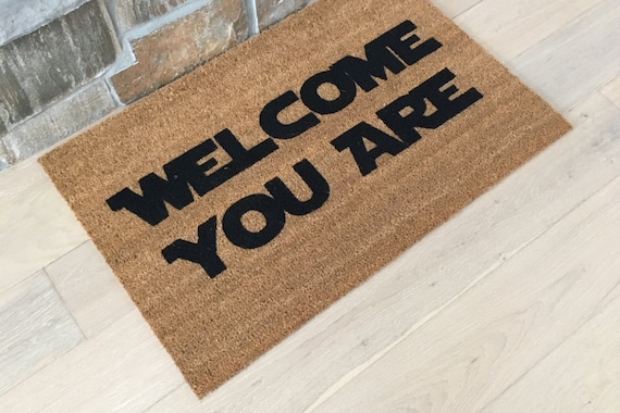 Star Wars Doormat Yoda Doormats Welcome Mat Custom Doormats Door Mats Gift For Star Wars Lover Yoda Gifts Star Wars Gifts
