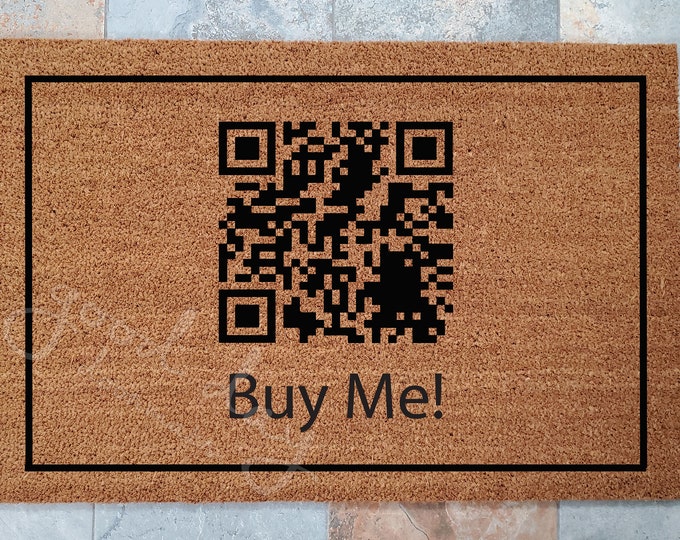 QR Code Doormat / Door Mat / Welcome Mat / Custom Doormat / Home Decor / Unique Door Mat / Inviting Doormat / Classic Welcome