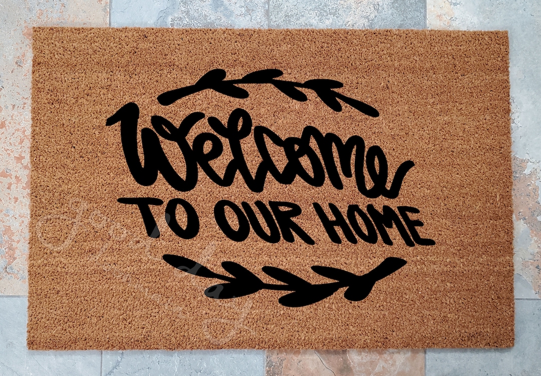 Welcome To Nanas House Watercolor Flower Personalzed Doormat - Etsy
