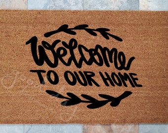 Welcome To Our Home Doormat: Natural Coir, Fade-Proof Design