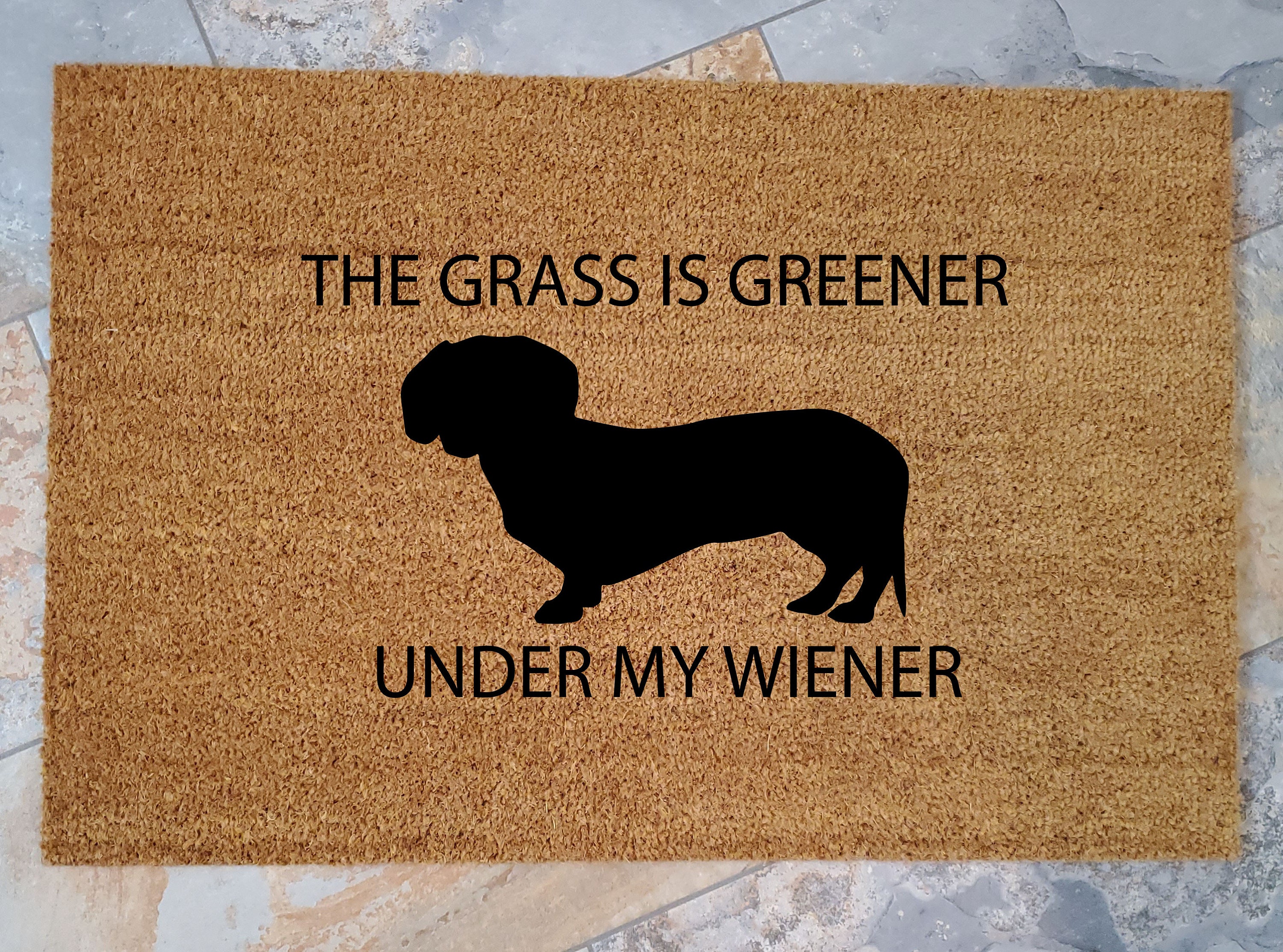 Wiener Dog Doormat / Funny Doormat / Welcome Mat / Custom Doormat