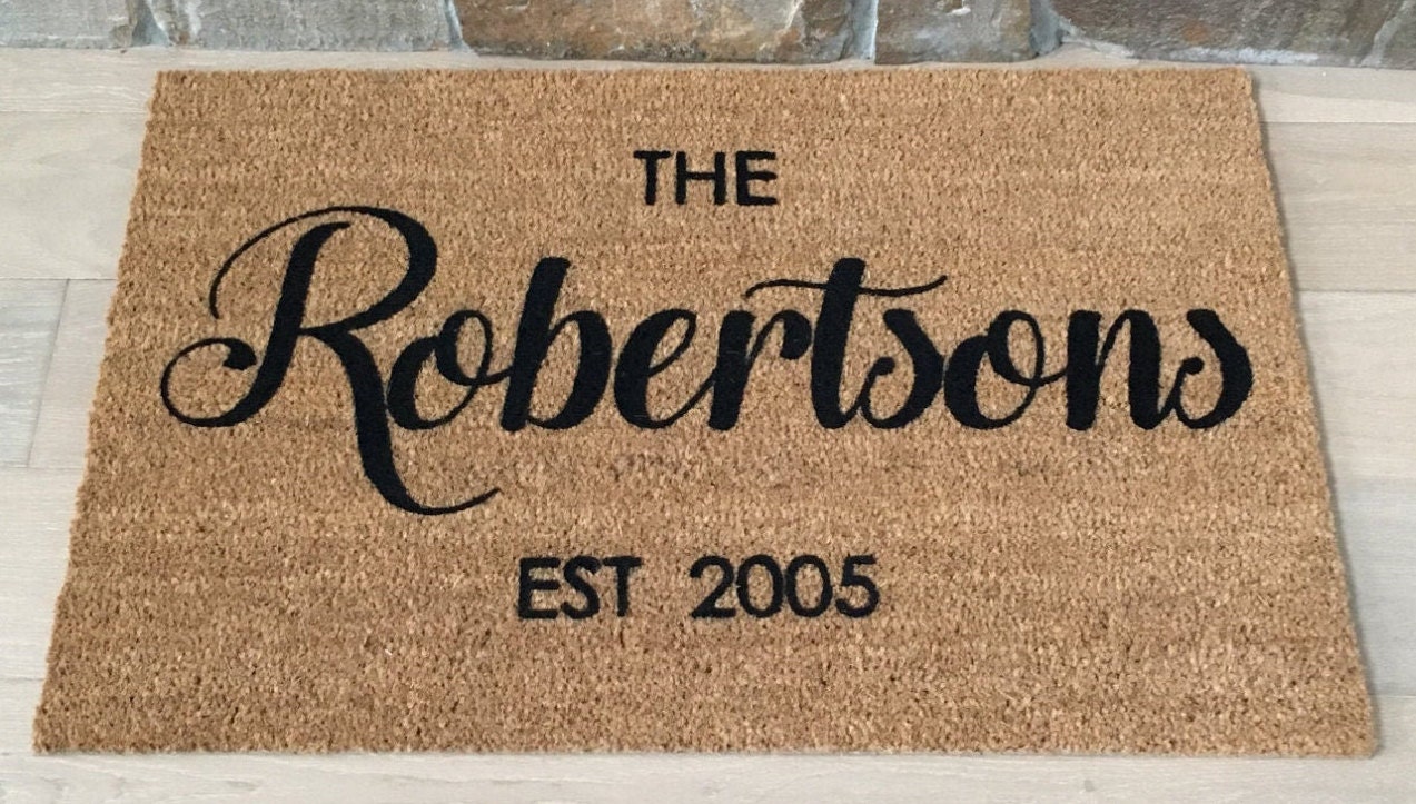 Custom Script Extra Large Doormat, Custom Doormat, Last Name Custom Doormat,  Welcome Mat, Large Doormat, Extra Large Doormat 