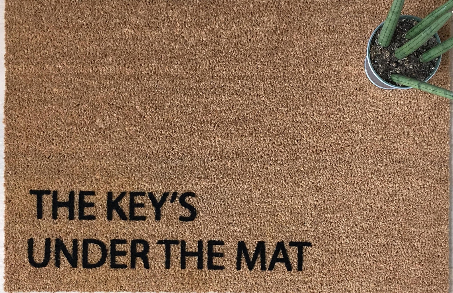Key's Under The Mat Doormat / Funny Doormat Custom Etsy