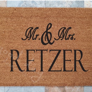 Personalized Mr & Mrs Coir Doormat, Wedding Gift