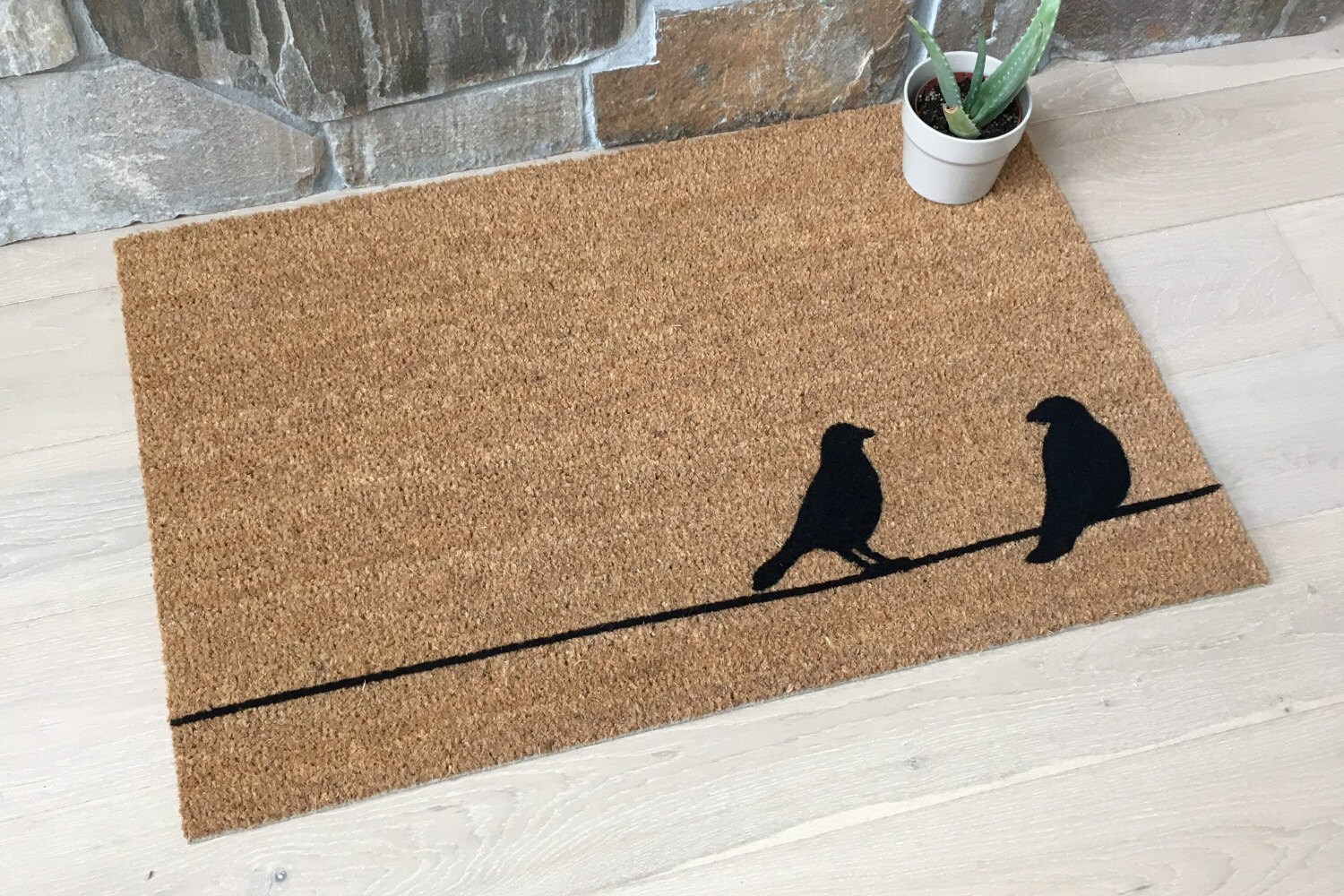 Birds on a Wire Doormat and Many Other Custom Doormats / Gifts for Her