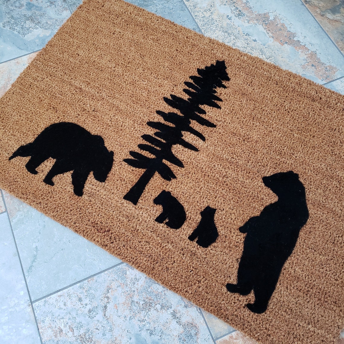 Bears Doormat / the Great Outdoors / Outdoors Doormat / Custom Etsy