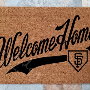 San Francisco Giants Welcome Mat: Personalized Coir Doormat