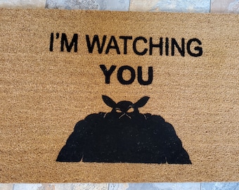 I'm Watching YOU Doormat, Custom Doormat, Novelty Welcome Mat, Personalized Door Mat, Best Gift Ideas, Zelda Death Screen, Funny Doormat