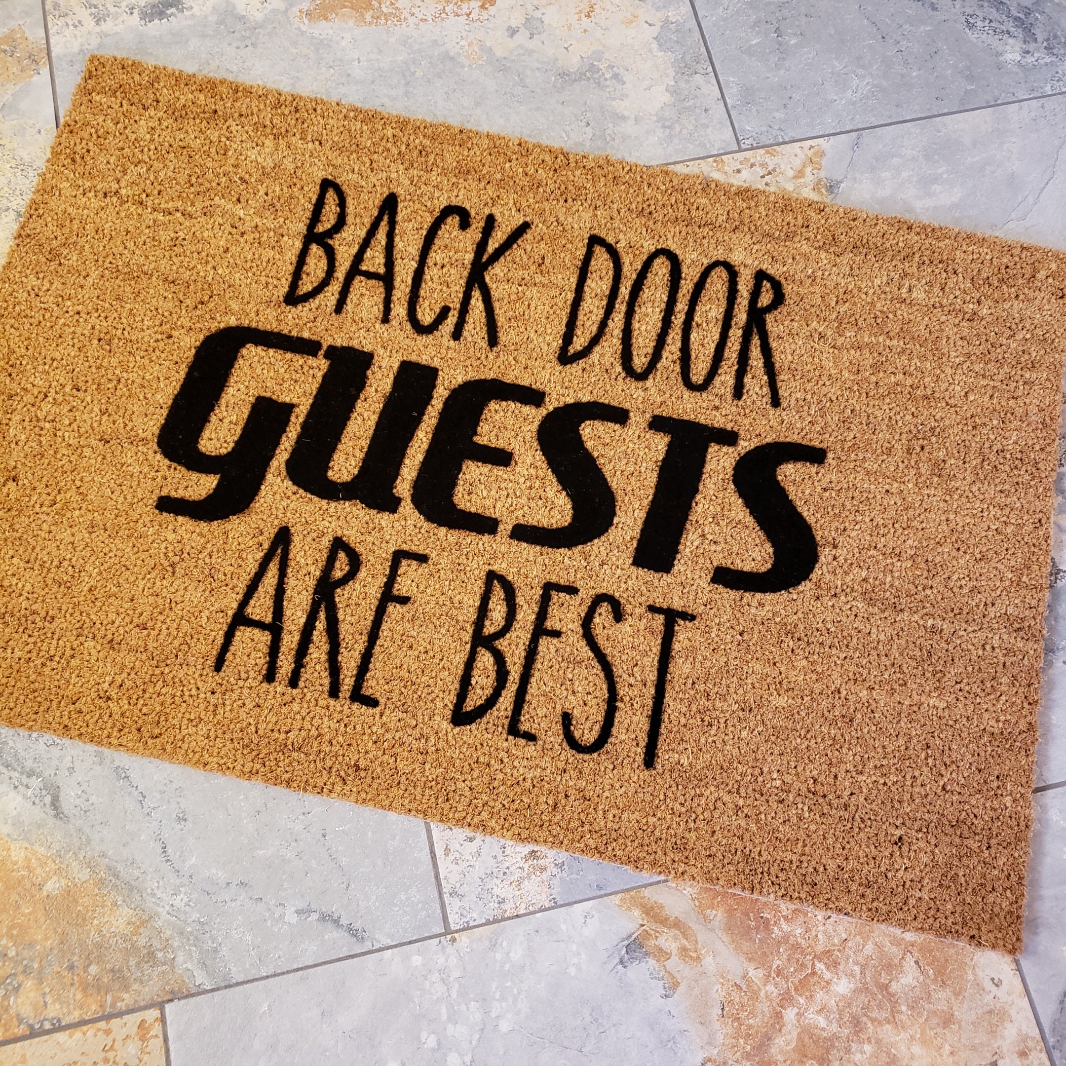 Back Door Guests Door Mat / Unique Door Mat / Custom Door Mat Etsy