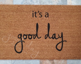 Good Day Coir Doormat: Fade-Proof Welcome Mat
