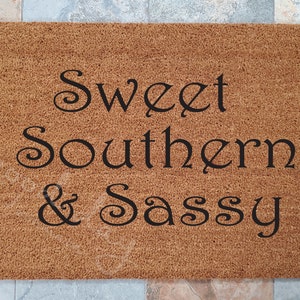 Sweet Southern & Sassy Coir Doormat: Fade-Proof Welcome Mat