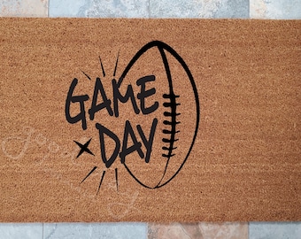 Game Day Doormat / Football Season /Go Team Mat / Welcome Mat / Personalized Doormat / Fun Home Decor / Unique Door Mats