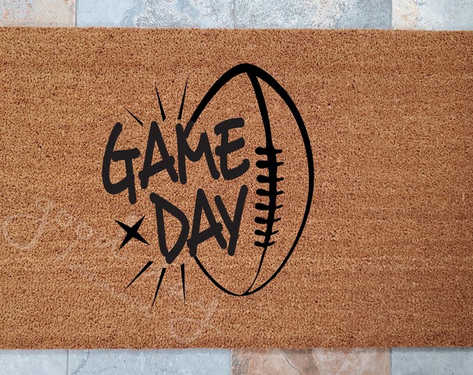 Game Day Doormat / Football Season /Go Team Mat / Welcome Mat / Personalized Doormat / Fun Home Decor / Unique Door Mats