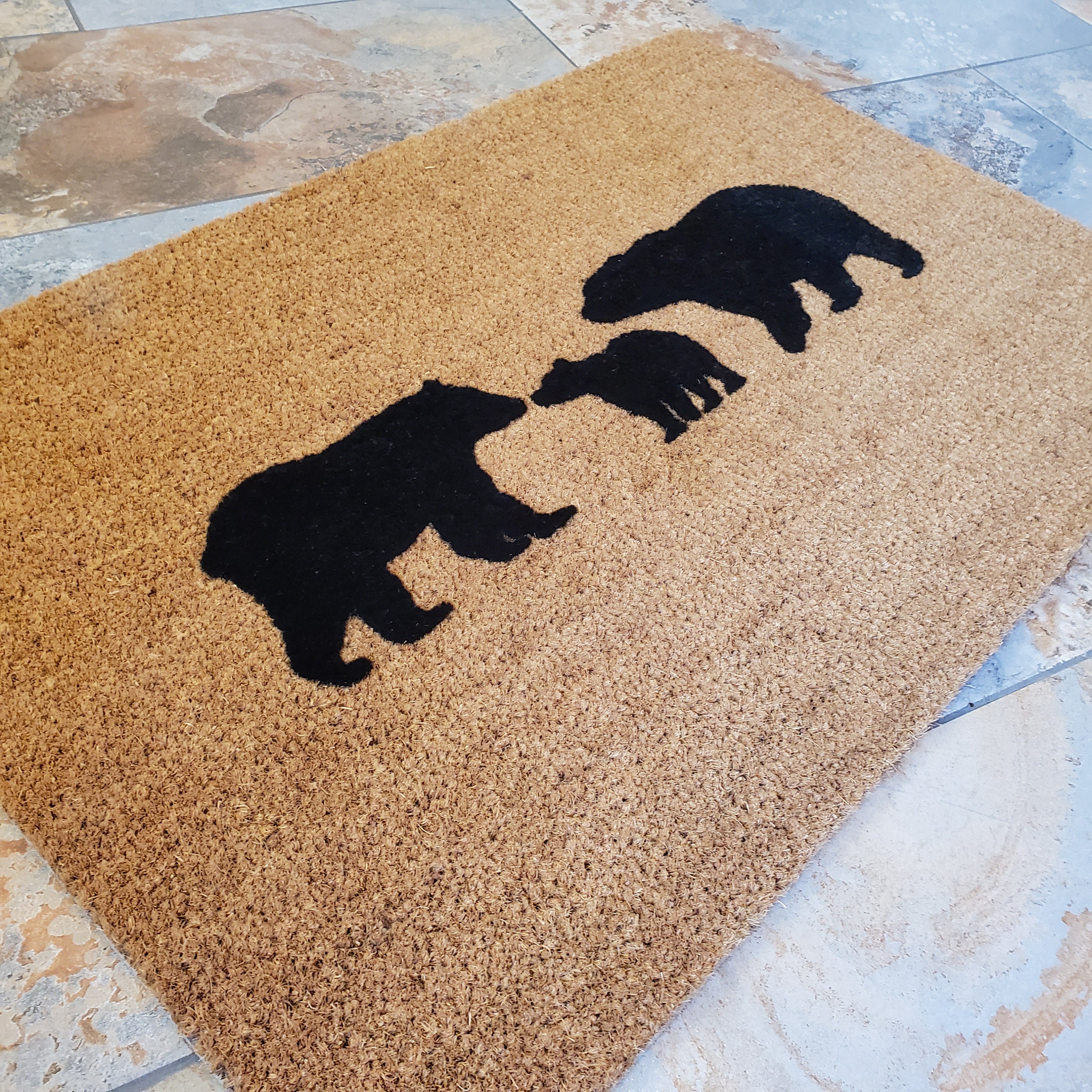 Bear Family Door Mat / Door Mats / Mat / Custom Etsy