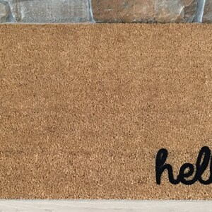 Hello Doormat, Hello Welcome Mat, Custom Doormat, Hello Mat, Welcome Mat, Doormat, Greetings Doormat, Doormats, Housewarming Gift, Fun Gifts image 6