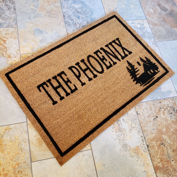 Cabin Door Mat Outdoors Home Decor Custom Doormat Unique Etsy