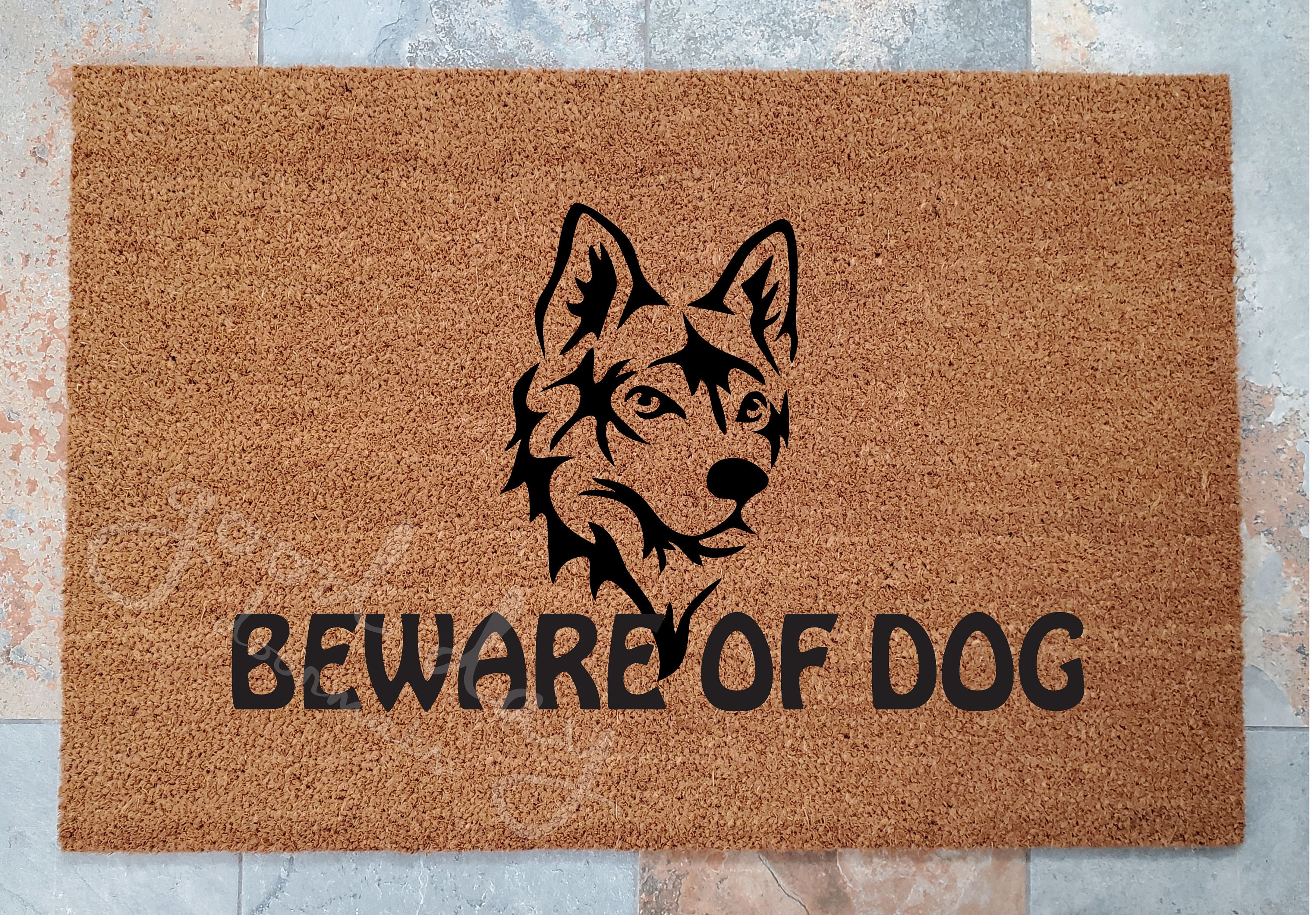 Beware of Dog / Dog Doormat / Welcome Mat / Dog Lovers / Custom / Handmade  / Dog Gift Ideas /My Pet
