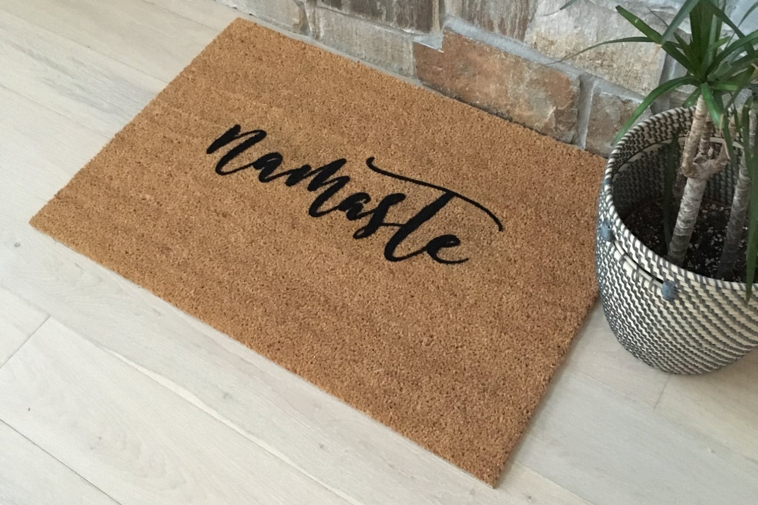Yoga WELCOME Mat, Welcome Doormat, Namaste Out