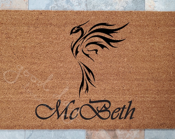 Phoenix Doormat / Family Name Doormat / Custom Doormat / Door Mats / Wedding Gift Idea / Gift for Couple's / Family Gift / Unique Gift Ideas