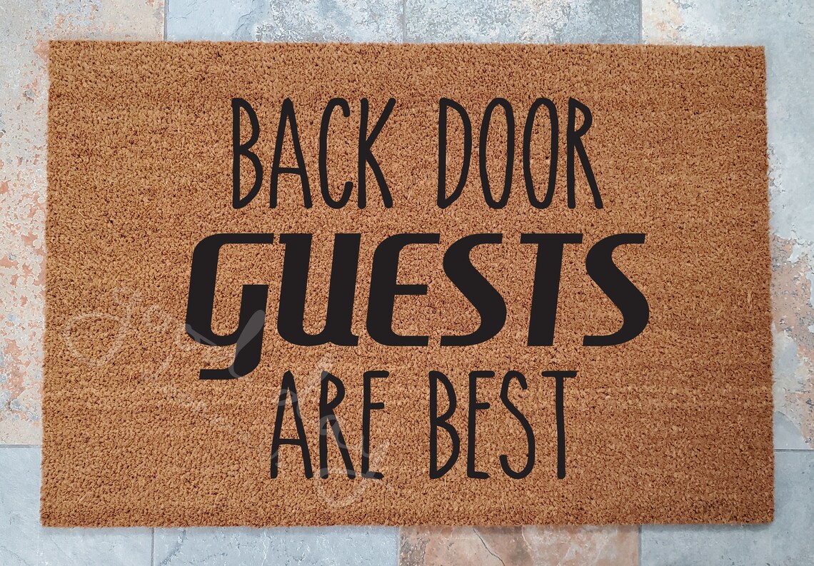 Back Door Guests Door Mat / Unique Door Mat / Custom Door Mat Etsy