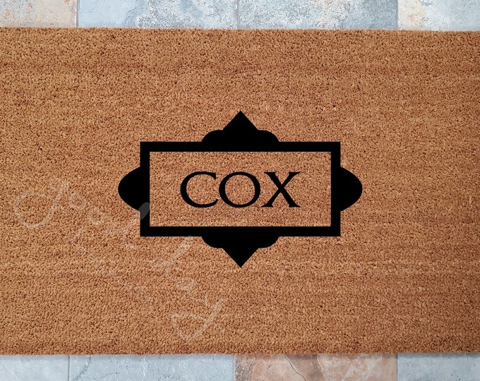 Classy Family Name Welcome Mat and Many Other Custom Doormats, Custom Welcome Mat, Unique Door Mats, Modern Doormat, Family Gift Ideas