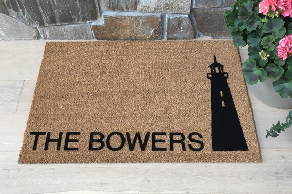 Lighthouse Doormat / Custom Doormat / Welcome Mat / Lighthouse / Ocean  Decor / Doormats / Beach Welcome Mat / Doormat