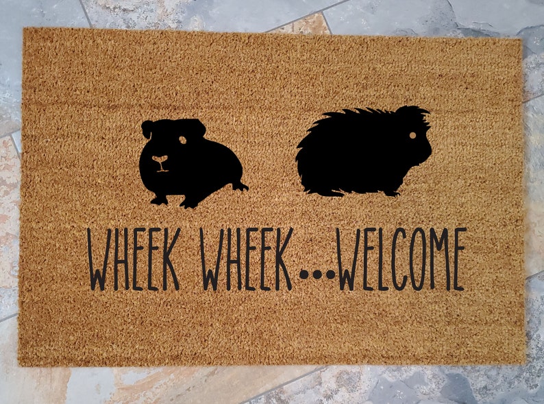 Guinea Pigs Doormat / Skinny Pigs Welcome Mat / Custom Doormats / Guinea Pig Decor / Wheek Wheek / Pet Gifts / Unique Gifts / Rodents Pets Bild 2
