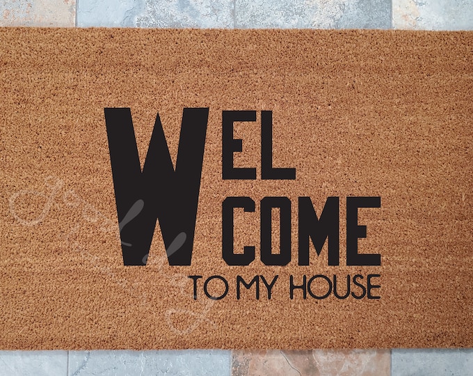 Welcome Doormat / Custom Doormat / Door Mat / Handmade Doormat / Housewarming Gifts / Unique Gift Ideas / Gifts for Her / Gifts for Him /