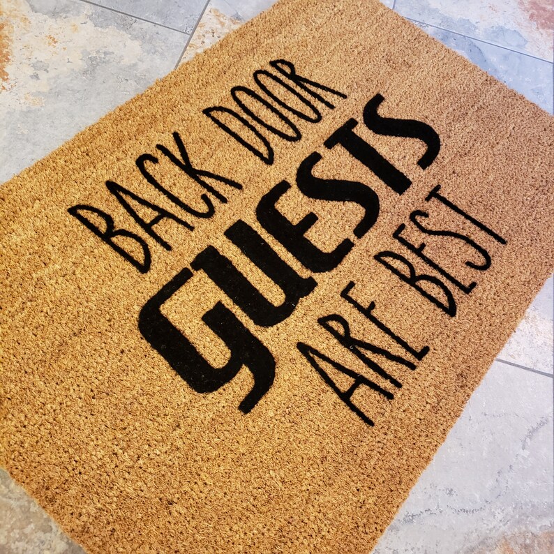 Back Door Guests Door Mat / Unique Door Mat / Custom Door Mat Etsy