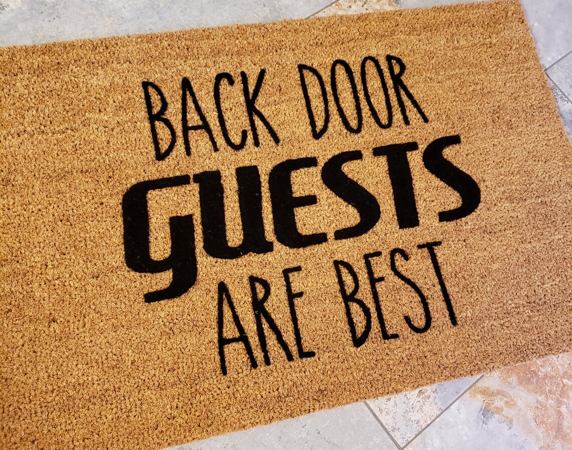 Back Door Guests Door Mat / Unique Door Mat / Custom Door Mat Etsy