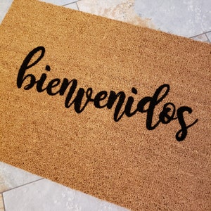 Spanish Doormat / bienvenidos Doormat / Spanish Welcome Mat / Spanish Gifts / Spanish Decor / Custom Doormats / Housewarming Gift Ideas image 2