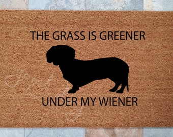 Dachshund Doormat: Funny Wiener Dog Welcome Mat