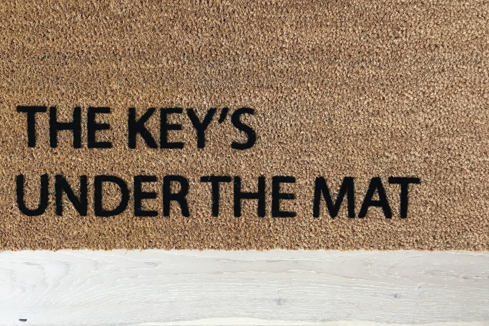 Key's Under The Mat Doormat / Funny Doormat Custom Etsy