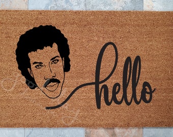 Hello LR Doormat / Door Mat / Welcome Mat / Custom Doormat / Office Decor / Unique Door Mat / Celebrity Doormat / Commodores Doormat