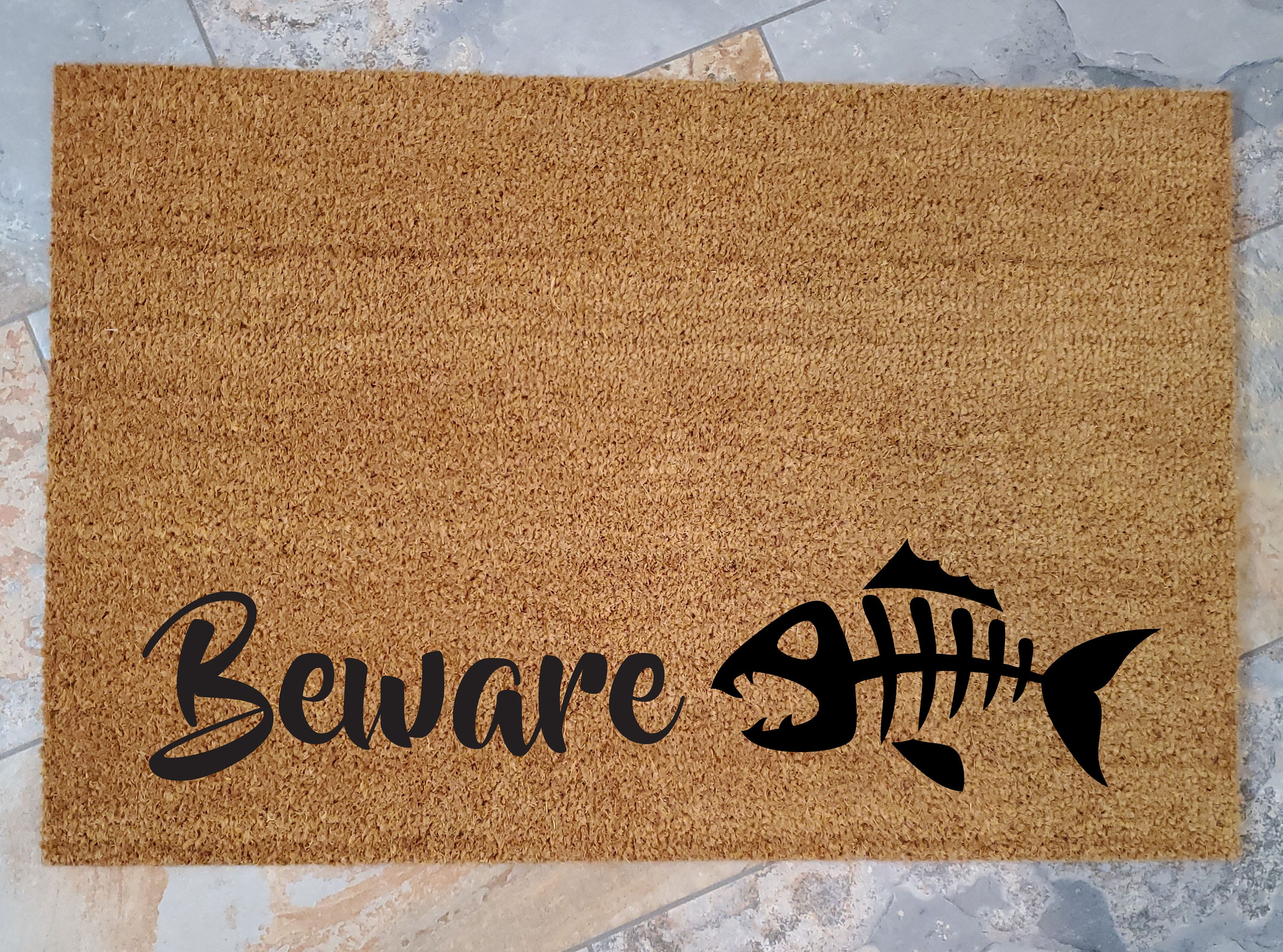 Beware Of Attack Fish Metal Painting Vintage Fishing Poster Plaque