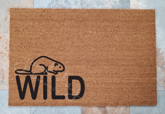 Wild Beaver Coir Doormat: Funny Welcome Mat - Etsy