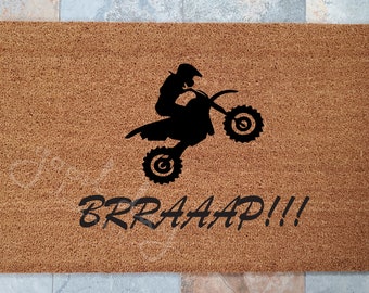 Dirt Bike Door Mat / Out Riding Door Mat / Door Mat / Custom Doormat / Welcome Mat / Personalized Doormat / Funny Doormat / Gift for Friends