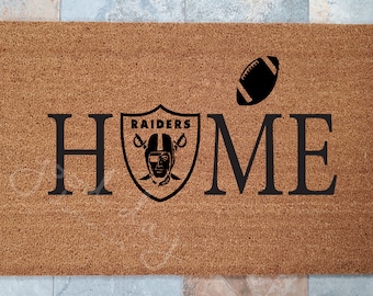Home Sports Welcome Mat with your team of choice / My Sports Doormat / Personalized Doormat / Custom Doormat / Gift Ideas / Sports Fan Gift